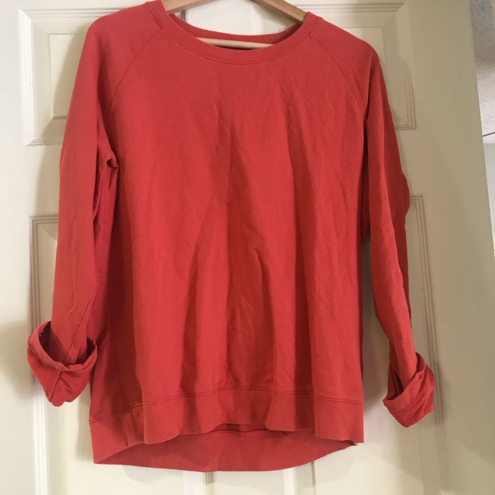 EUC Lands End Orange Sweatshirt Size M